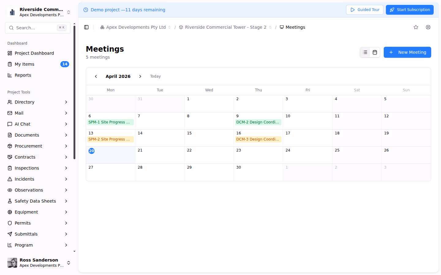 Running Effective Construction Meetings with Action Tracking