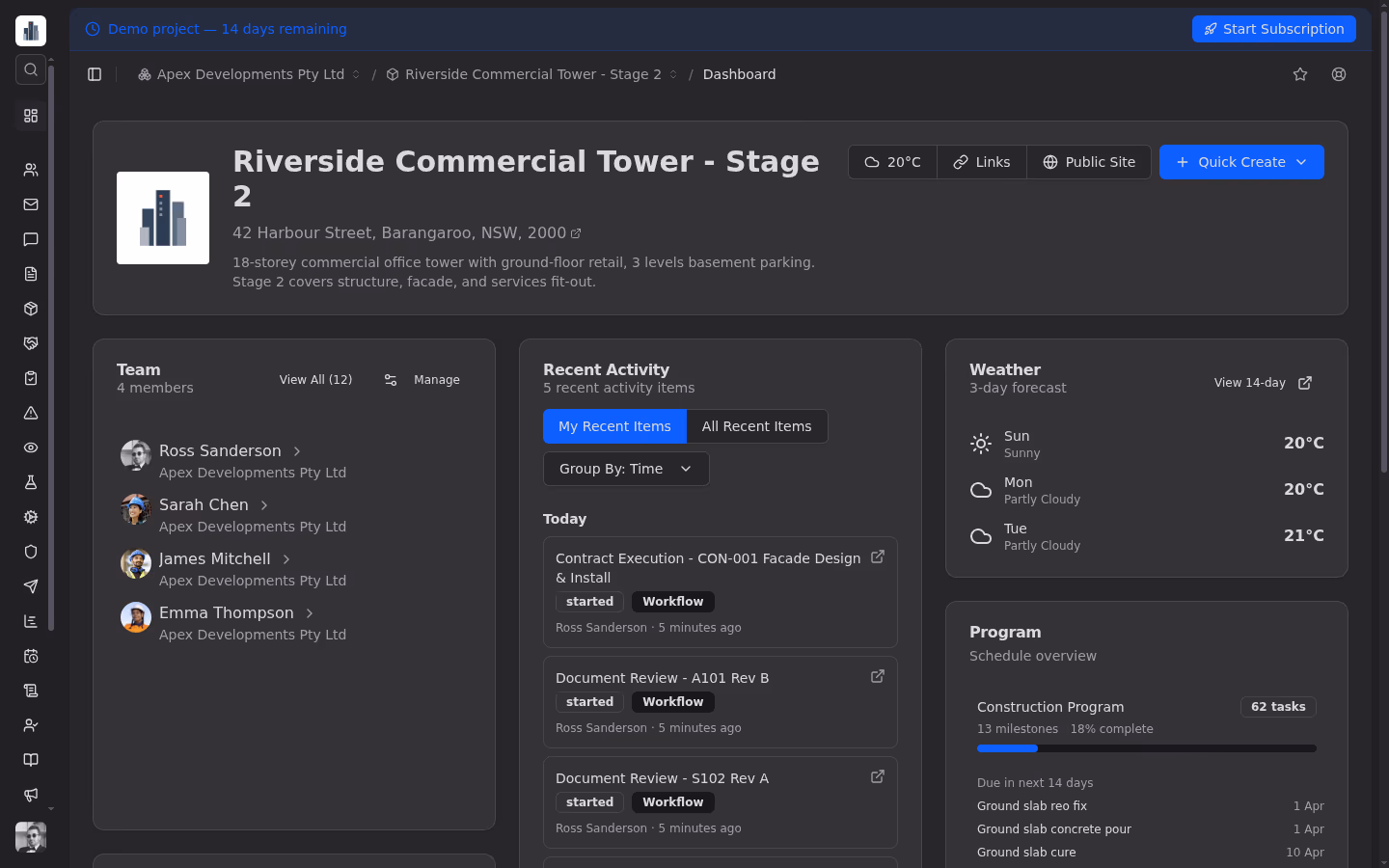 Intelligence screenshot