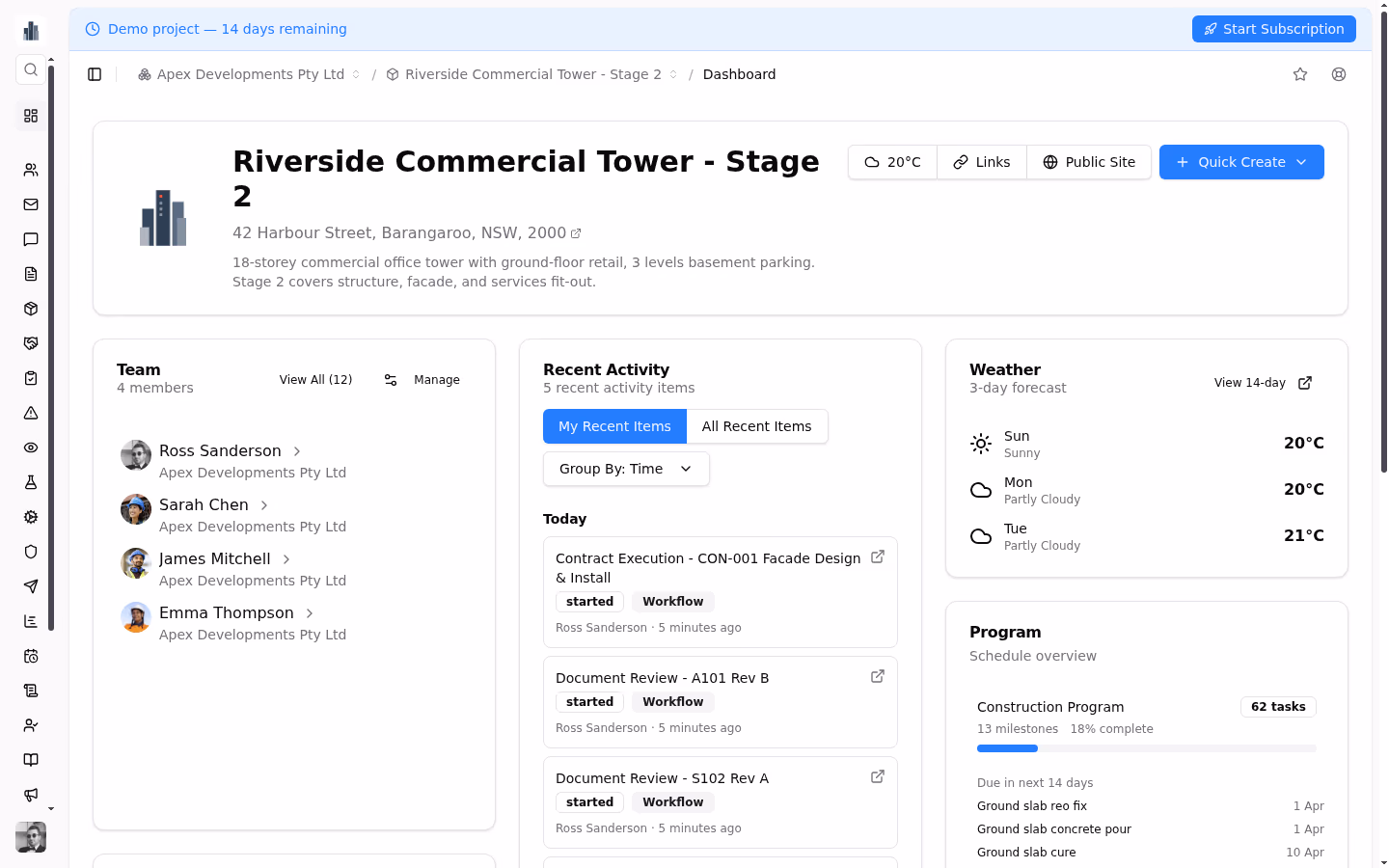 Intelligence screenshot